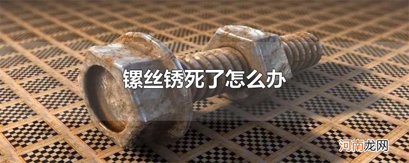 镙丝锈死了怎么办