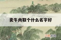 卖牛肉取个什么名字好_卖牛羊肉起什么名字好