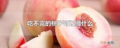 吃不完的桃子可以做什么