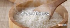 煮饭水米比例手指