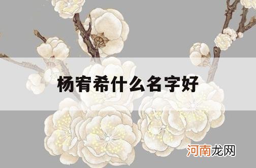 杨宥希什么名字好_陈宥希这个名字怎么样