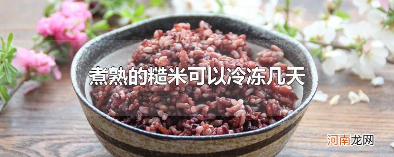 煮熟的糙米可以冷冻几天
