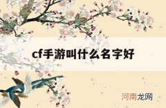 cf手游叫什么名字好_cf端游取什么名字好