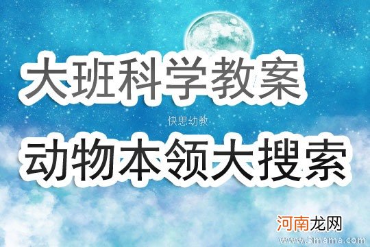 大班科学活动动物本领大搜索教案反思