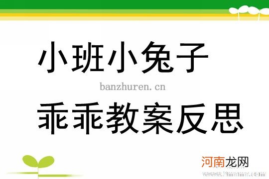 小班主题聪明的小兔子教案反思