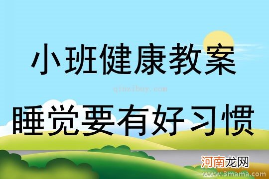 小班健康睡觉要有好习惯教案