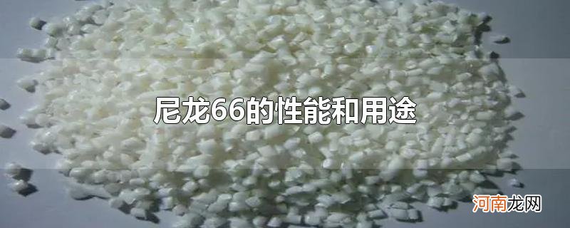 尼龙66的性能和用途