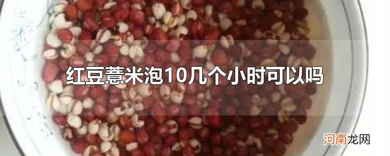 红豆薏米泡10几个小时可以吗