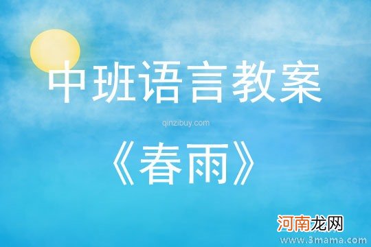 中班语言活动诗歌《春雨》教案反思