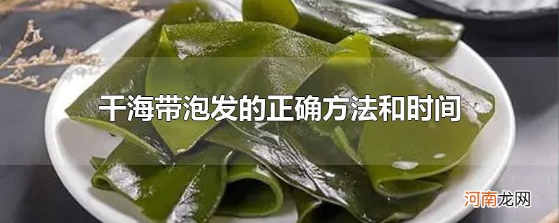 干海带泡发的正确方法和时间