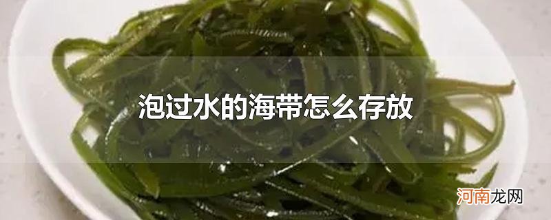 泡过水的海带怎么存放