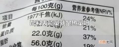 配料表能量就是热量吗