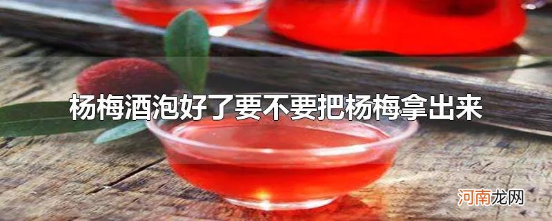 杨梅酒泡好了要不要把杨梅拿出来