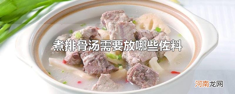 煮排骨汤需要放哪些佐料