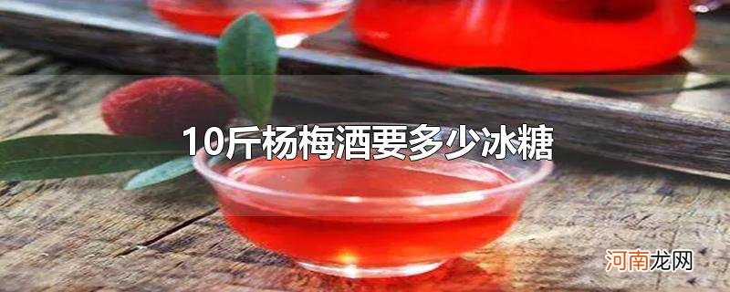 10斤杨梅酒要多少冰糖