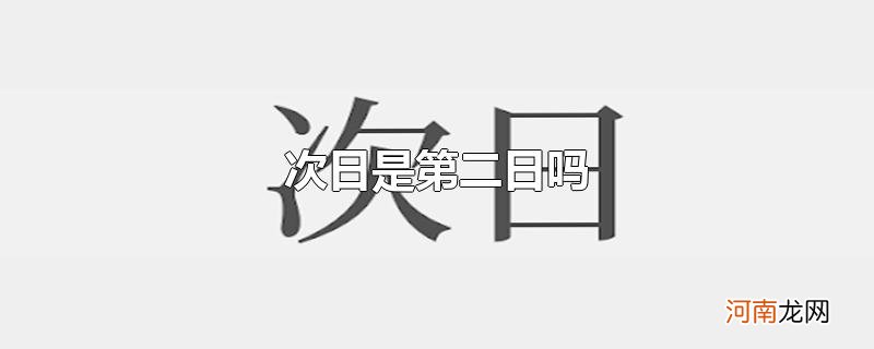 次日是第二日吗