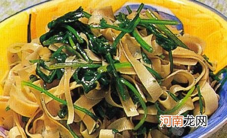 孕期不适食谱：百叶炒菠菜