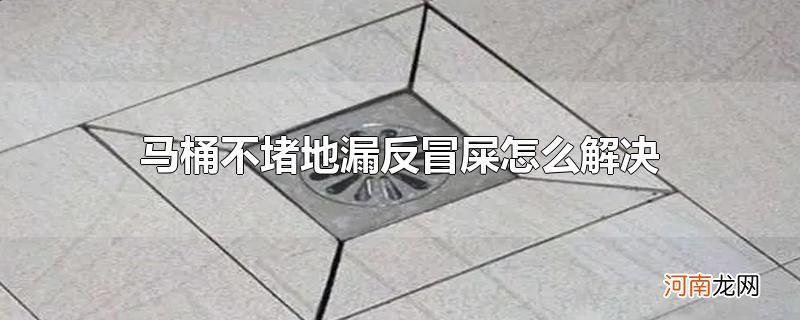 马桶不堵地漏反冒屎怎么解决