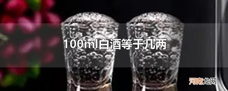 100ml白酒等于几两