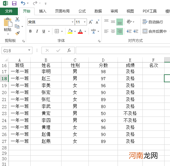 excel怎么排序名次11优质