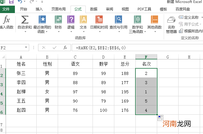 excel准确的排名公式怎么弄优质