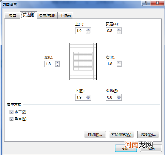 excel表格打印怎么居中优质