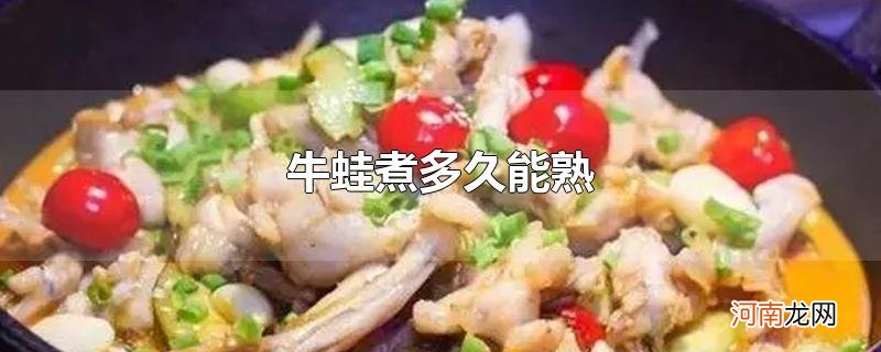 牛蛙煮多久能熟