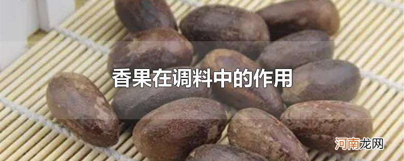 香果在调料中的作用