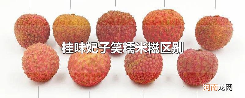 桂味妃子笑糯米糍区别