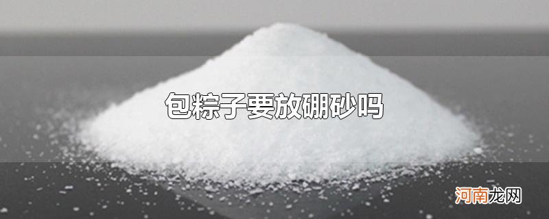 包粽子要放硼砂吗