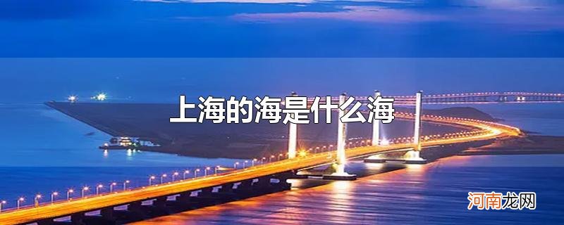 上海的海是什么海