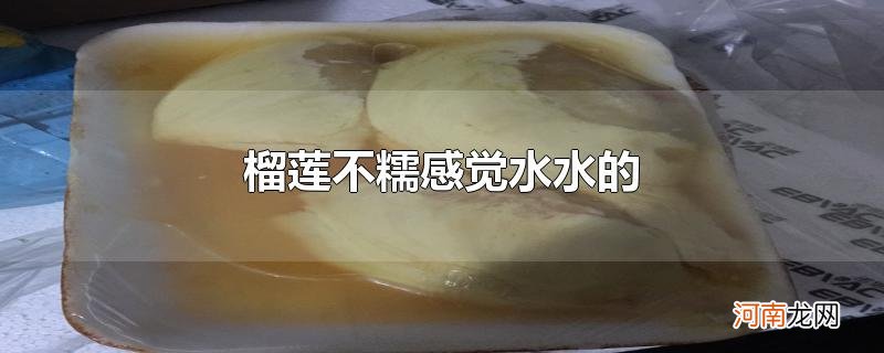 榴莲不糯感觉水水的