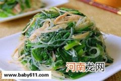 孕早期食谱：鸡丝烩菠菜