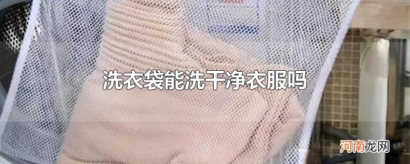 洗衣袋能洗干净衣服吗