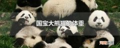 国宝大熊猫的体重
