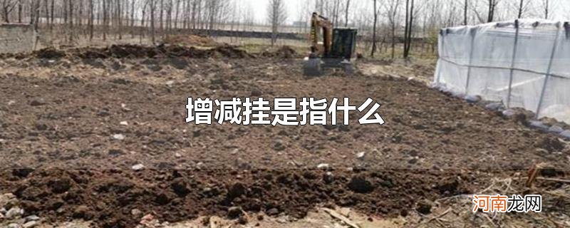 增减挂是指什么