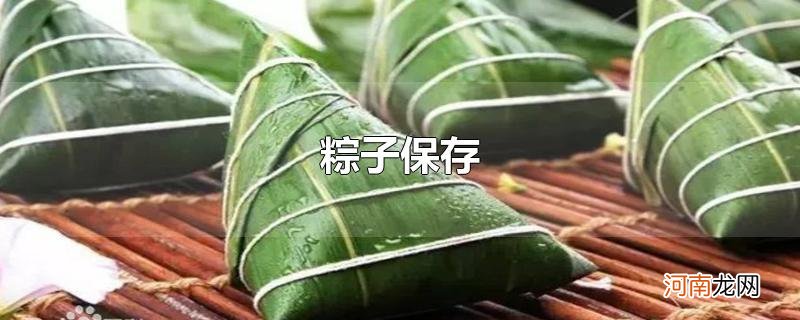 粽子保存