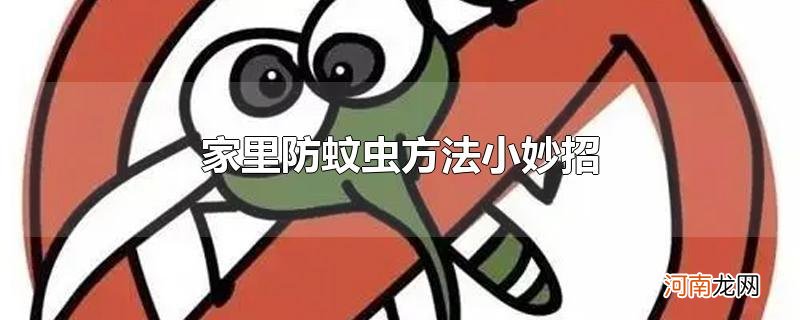 家里防蚊虫方法小妙招