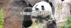 大熊猫吃哪几种竹子