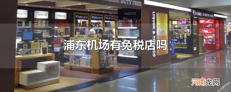 浦东机场有免税店吗