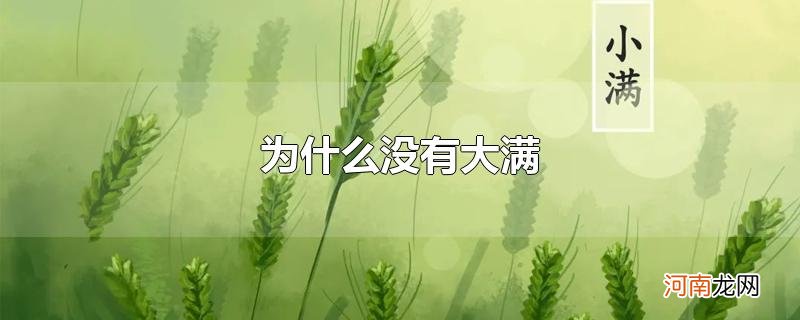 为什么没有大满