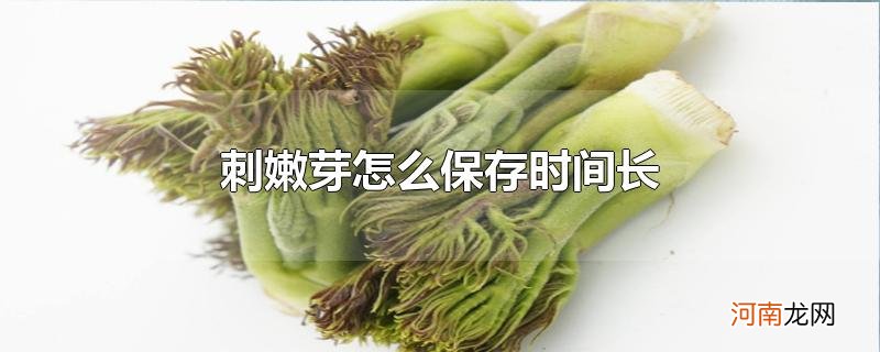 刺嫩芽怎么保存时间长