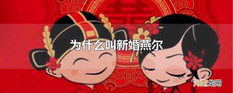 为什么叫新婚燕尔