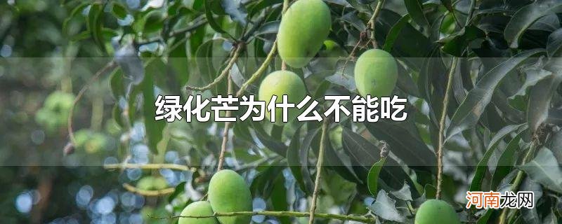 绿化芒为什么不能吃