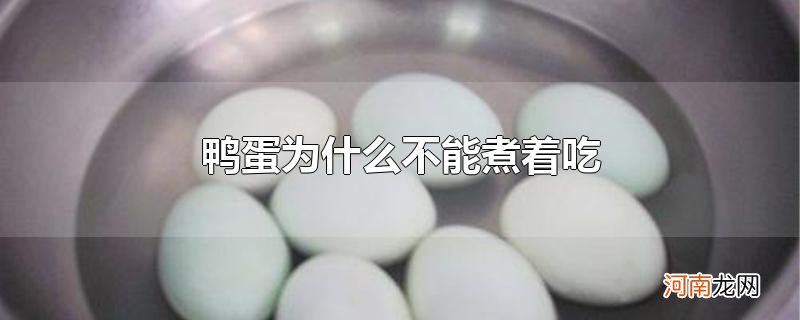 鸭蛋为什么不能煮着吃