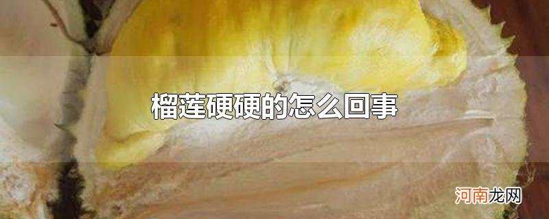 榴莲硬硬的怎么回事