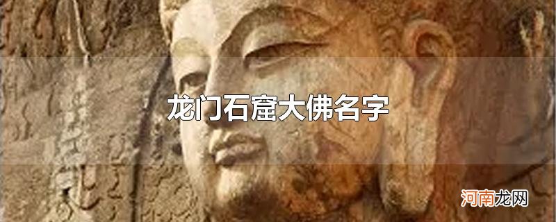 龙门石窟大佛名字