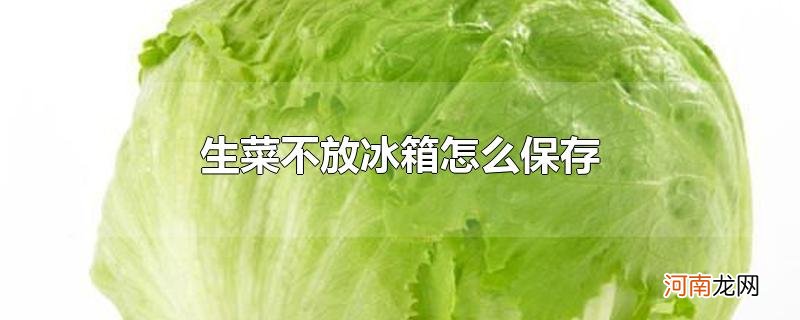 生菜不放冰箱怎么保存