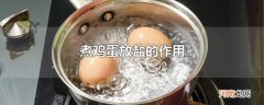 煮鸡蛋放盐的作用
