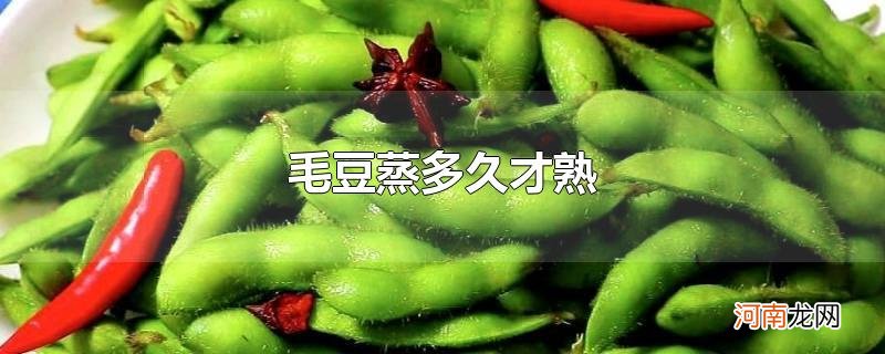 毛豆蒸多久才熟